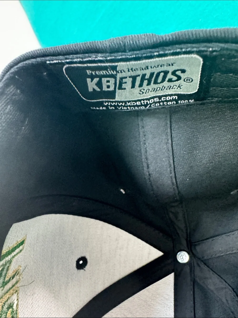 KBETHOS Black Snapback Hat with Purple Galaxy Brim
